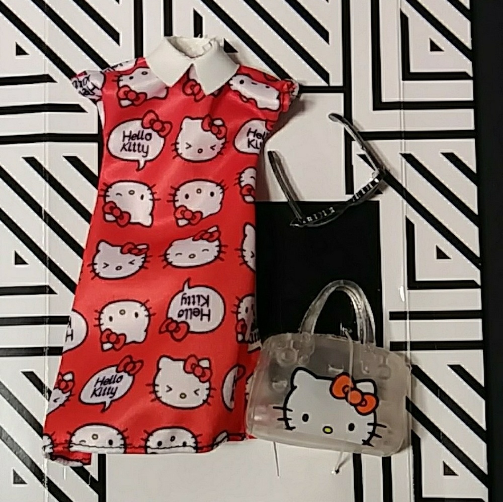 NEW "Hello Kitty" Barbie Outfit Set